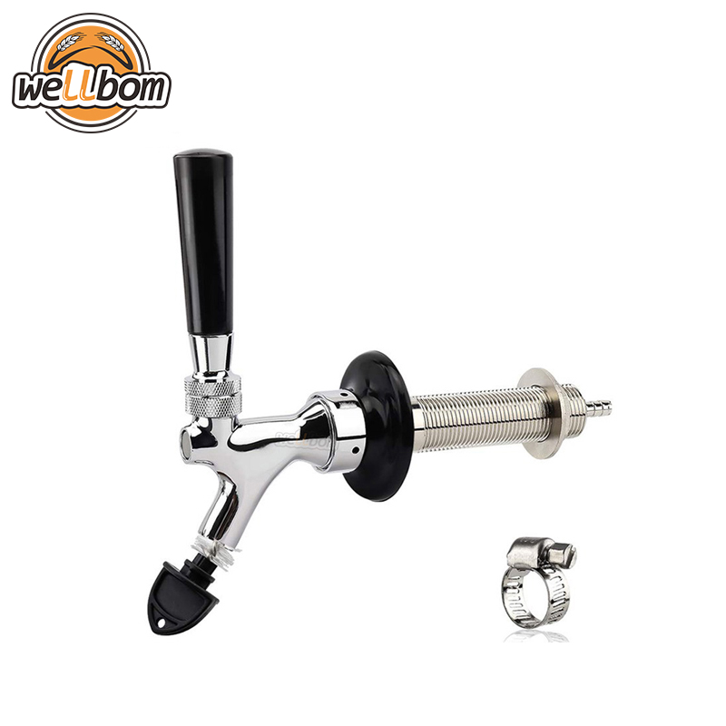 Draft Beer Tap Faucet and 100m Shank with Beer Plug Tap Cleaning Brush and Universal Tap Kit for Home Beer Brewing